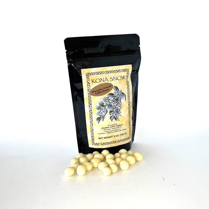 White Chocolate-covered Peaberry Coffee Beans 5oz/141g
